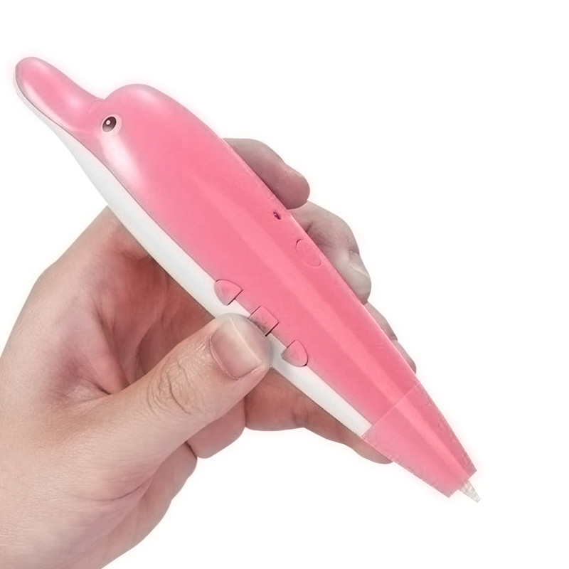 Lb Ручка 3D PEN Kaiyiyuan Dolphin Pink низкотемпературная с аккумулятором 1000 mah с USB EN - фото 1 - id-p1426715823