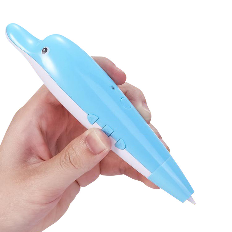 Lb Ручка 3D PEN Kaiyiyuan Dolphin Blue низкотемпературная с аккумулятором 1000mah с USB EN - фото 1 - id-p1426716139