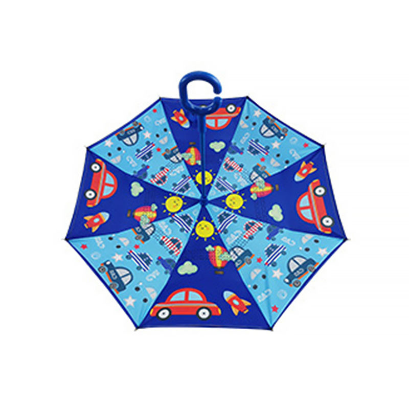Lb Детский зонт зонтик наоборот Up-Brella Fun Car-Blue умный обратного сложения для мальчиков - фото 2 - id-p1426715439
