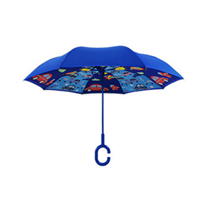 Lb Детский зонт зонтик наоборот Up-Brella Fun Car-Blue умный обратного сложения для мальчиков - фото 4 - id-p1426715439