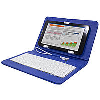 Lb Чехол с клавиатурой для планшета 7 дюймов Blue micro usb для планшетов электронных книг
