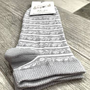 Шкарпетки жіночі короткі фильдеперсовые бавовна з сіткою Елегант, 23-25 розмір, сірі, 01793, фото 2