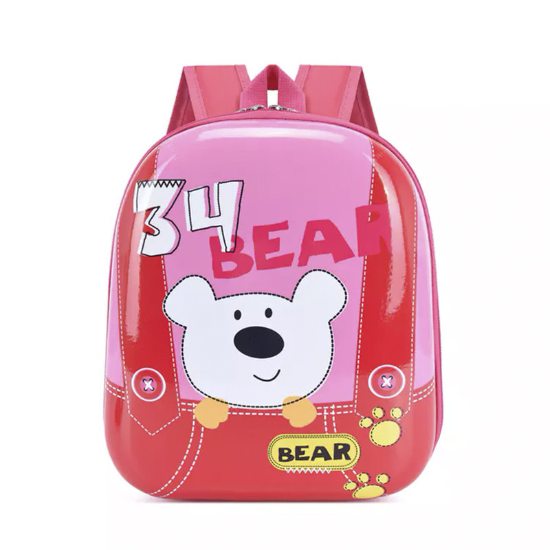 Al Дитячий рюкзак рюкзачок із твердим корпусом DK-12 Bear Pink для прогулянок садка