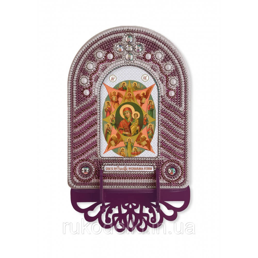 Богородиця Неопалима Купина Стіна Набір для створення ікони з вишитою рамкою-киотом Нова Слобода ВК1017