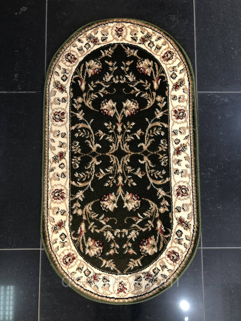 60х110 Килим Lotos 523/310 (зелений, оливковий), фабрика Karat carpet Україна.