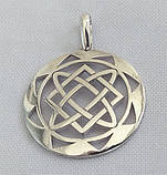 Зірка Лади-Богородиці в колі 3 слов`янський оберіг з срібла 925-ої проби, фото 2