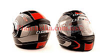 Шлем для мотоцикла LS2 FF 352 черный с красным глянец Размер М 57-58