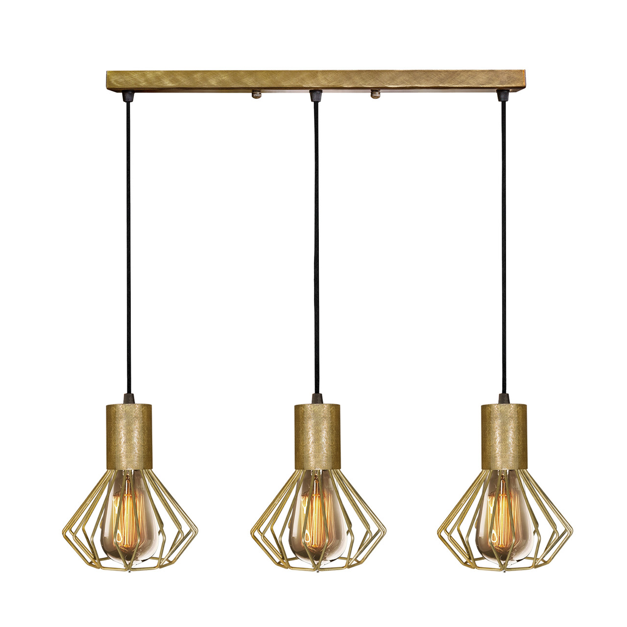 Підвісний світильник лофт 3-Е27 Diadem NL 2215-3 BN, фото 1