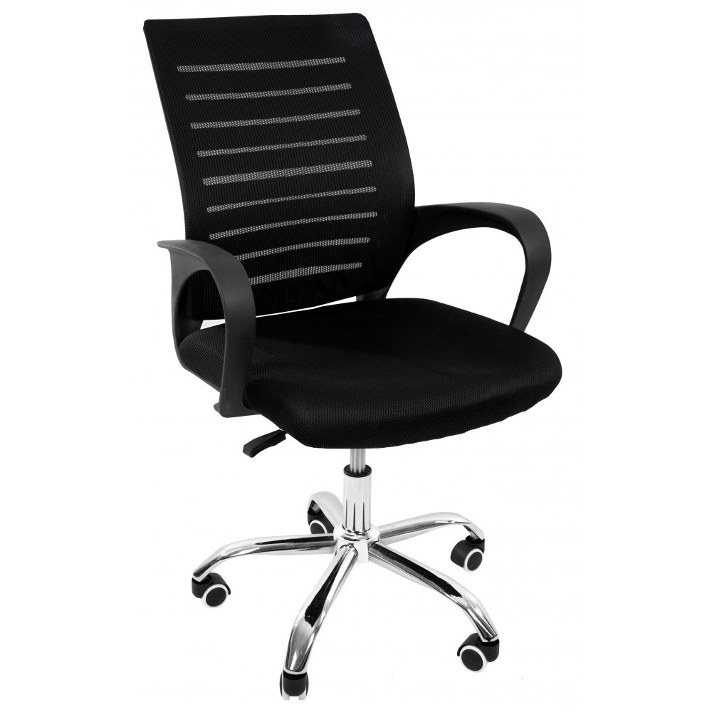 Офісне крісло операторське для персоналу на коліщатках, крісло для офісу комп'ютерне з вентильованим спинкою