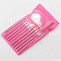 Набір залізних голок 10 шт. із нитковтягувачем