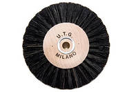 Щетка волосяная (параллельная) UTG жесткая 4-х рядная d-80 мм (52100 M80X4L) на деревянном диске