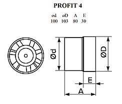 Вентилятор канальний Ера PROFIT4 осьовий витяжний 100 мм (60-599), фото 3