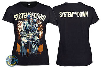 Футболка жіноча SYSTEM OF A DOWN Gas Mask, фото 1