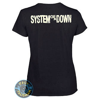 Футболка жіноча SYSTEM OF A DOWN Gas Mask, фото 3