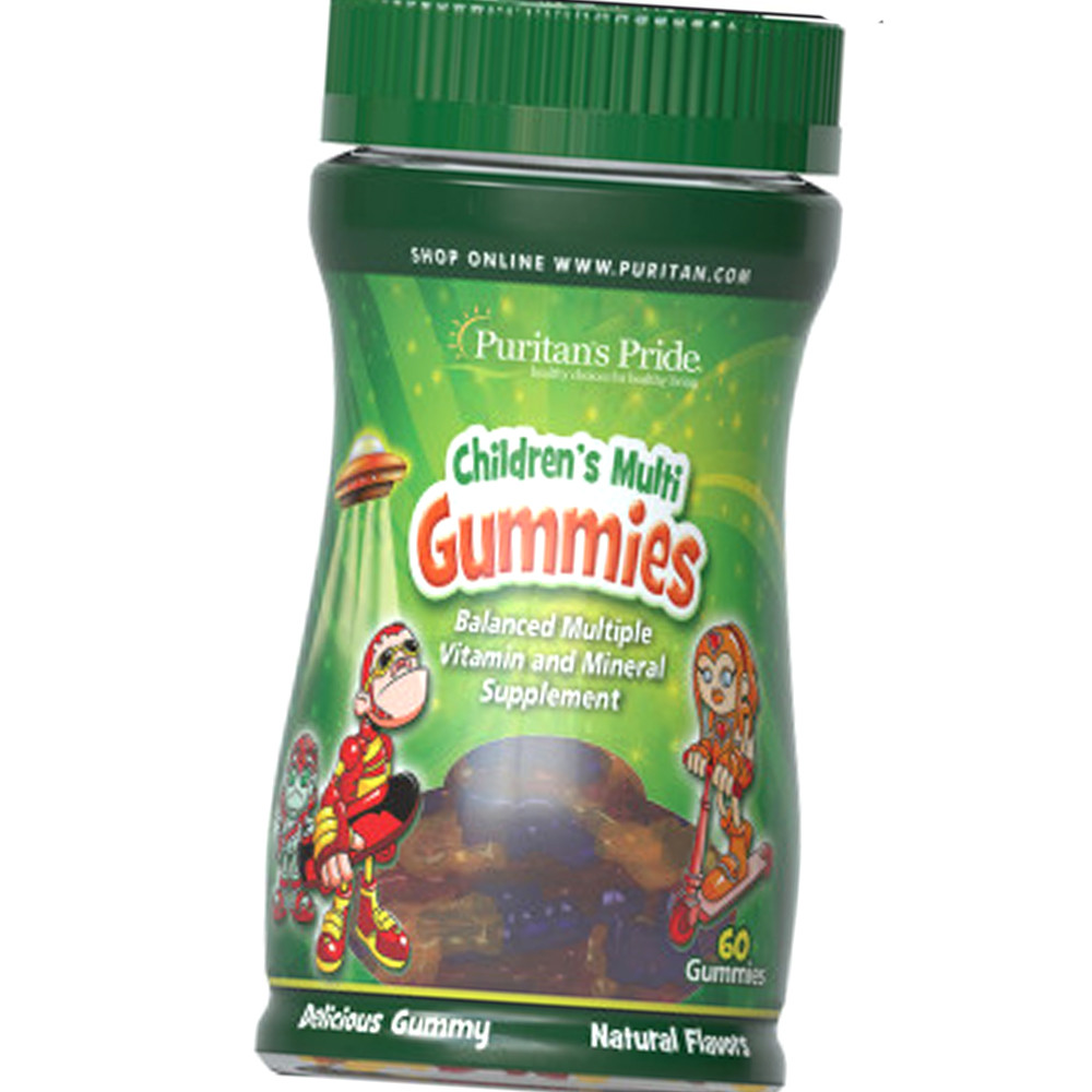Вітаміни для дітей Puritan's Pride children's Multi Gummies 60 жувальних цукерок