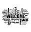 Інтер'єрна наклейка Welcome (текстова Ласкаво просимо стікер вініл декор) матова 970х690 мм, фото 3