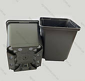 Горщик квадратний DK, 9х9х9,5 см, чорний (Польща).