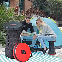 Складний туристичний стілець 47 см Telescopic stool / Розпкладний телескопічний стілець для пікніка, рибки