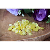 Кабошон " Круглий квіточок АВ" 10 мм жовтий перламутр 250 грамів