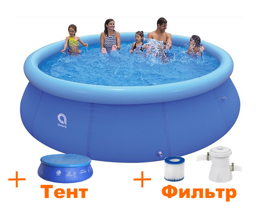 Басейн надувний Jilong JL17794EU-2 (360x76 см) у комплекті з фільтром і тентом