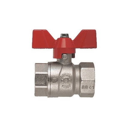 Кран кульовий латунний муфтовий для води FIV Perfecta DN 20 PN 40 ВВ, фото 1