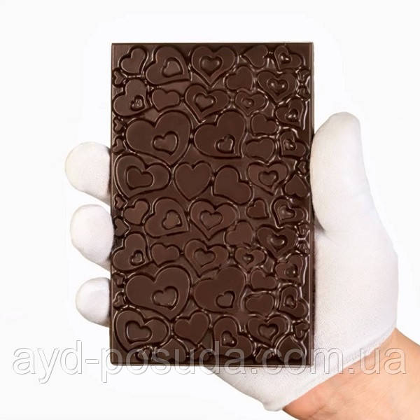 Пластикова форма для шоколаду "Сердечки" арт. ВК02062042
