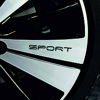 Автомобіль Наклейки диск колеса SPORT Комплект 4 штуки чорна, фото 4