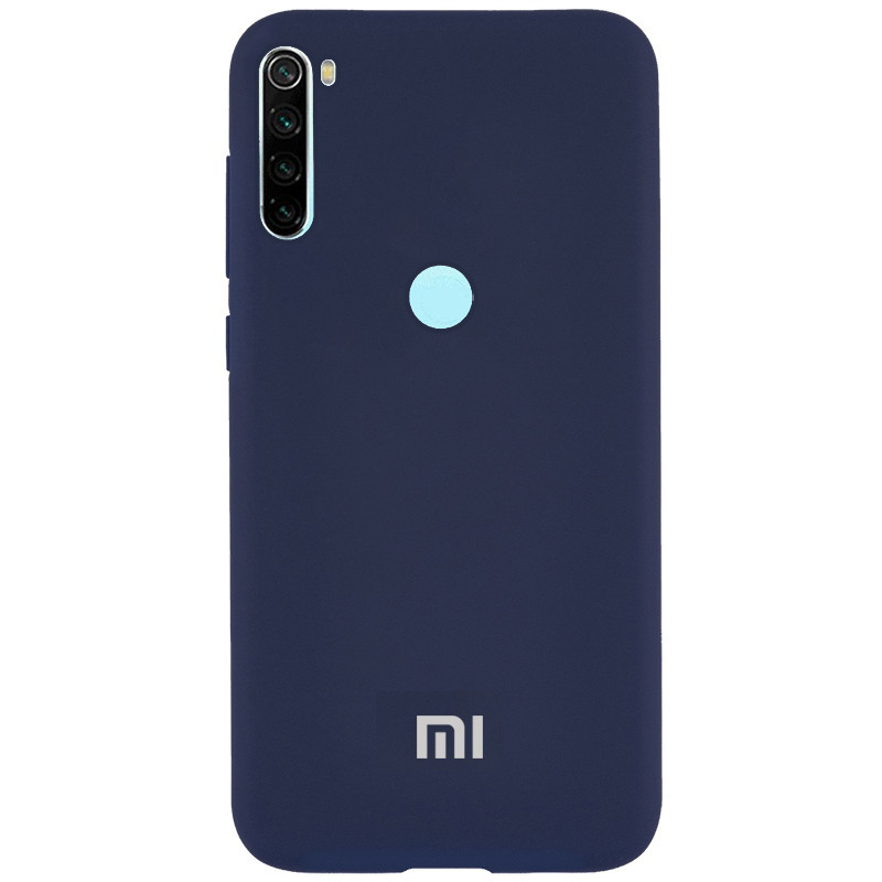 Чохол Silicone case для Xiaomi Redmi Note 8T (28) Dark blue темно-синій