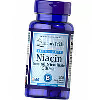 Ниацин Puritan's Pride Niacin 500 мг 100 капсул никотиновая кислота никотиномид