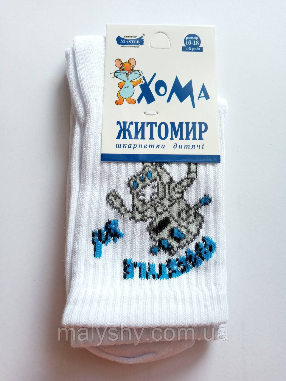Дитячі демісезонні шкарпетки ХОМА ЖИТОМИР р. 16-18 РОБОТ - білий / шкарпетки весна-осінь