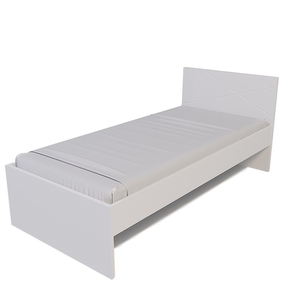 Ліжко Х-Скаут Х-09 (90*200) білий мат/білий без ламелей