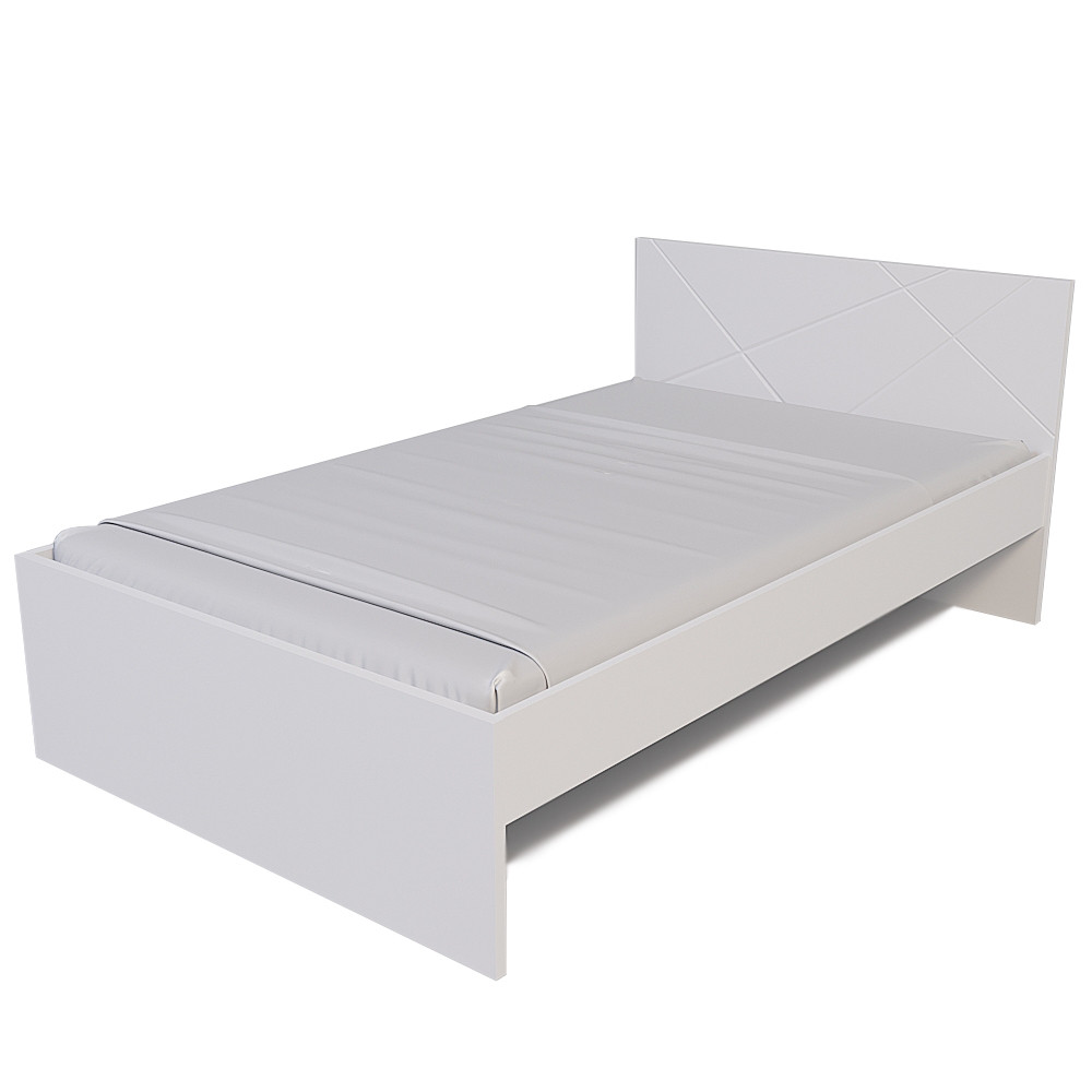 Ліжко Х-Скаут Х-12 (120*200) білий мат/білий без ламелей