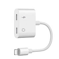 Перехідник адаптер Lightning для iPhone iPad (зарядка + навушники)