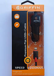 Автомобільний зарядний GRIFFIN + lighning кабель 1 USB Black АЗП