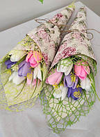 Букет із мила Тюльпани, мило ручної роботи