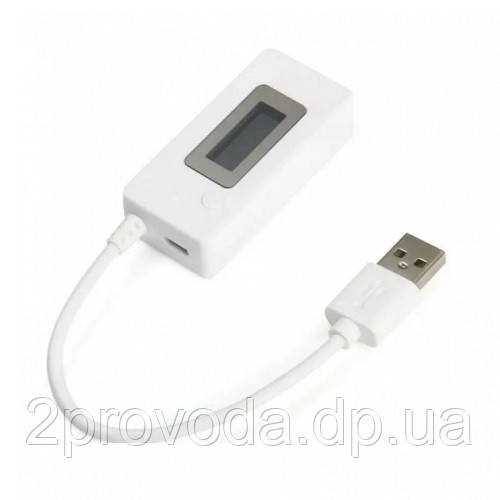 USB тестер струму і ємності 0.05-3A з лічильником 0-19999mah білий