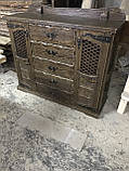 Комод дерев'яний із кованними деталями на замовлення під старовину темний, фото 7