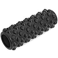 Массажный ролик для рук и ног роллер Grid Bubble Roller Zelart My Fit 36x14 см FI-5714 Black