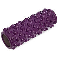 Массажный ролик для рук и ног роллер Grid Bubble Roller Zelart My Fit 36x14 см FI-5714 Violet