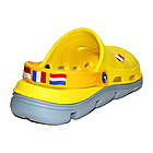 Чоловічі та жіночі крокси; жовті українські сабо з піни, фото 4