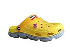 Чоловічі та жіночі крокси; жовті українські сабо з піни, фото 2