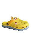 Чоловічі та жіночі крокси; жовті українські сабо з піни, фото 3