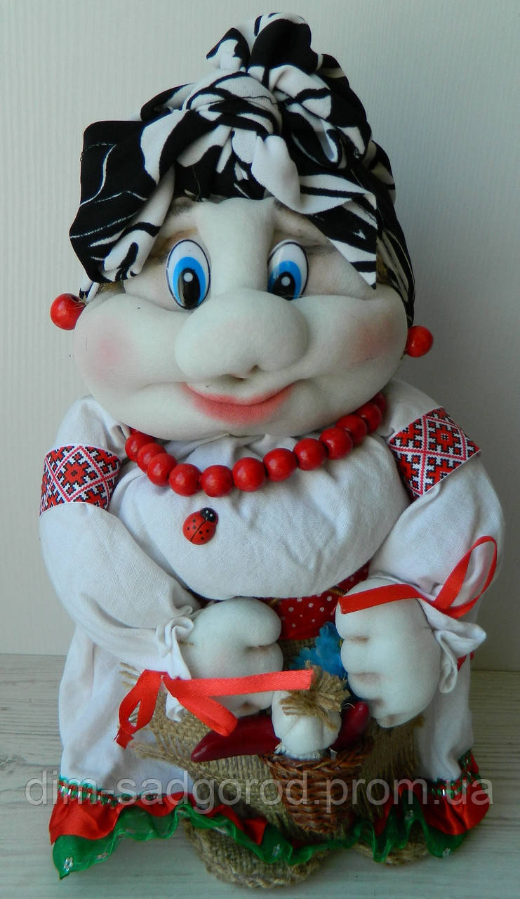 Авторська лялька Баба з кошиком H35см