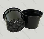 Горщик 14смх11см. (1 л.) (Польща). технологічний для розсади, круглий, чорний.