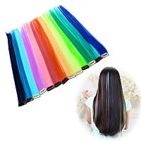 Волосся на шпильках кольорове 10шт, 50см термостійке