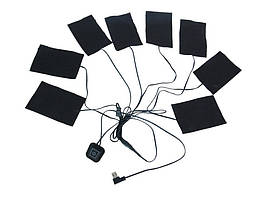 USB Нагрівальні елементи для жилета куртки термобілизни 8 елементів  Чорний Хіт продажу!