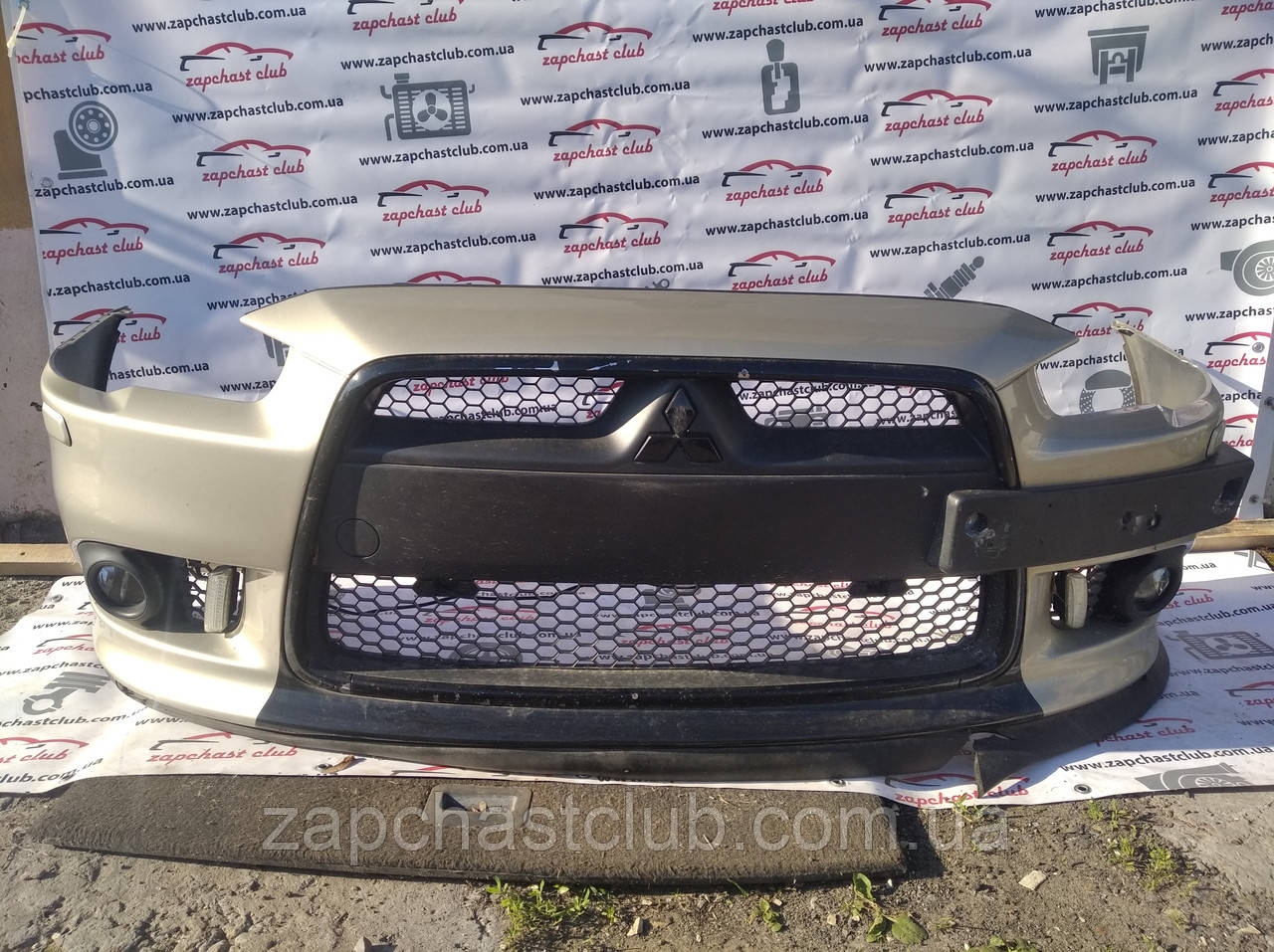 Бампер передній в зборі, колір бежевий 6400b226 999382 Lancer X Mitsubishi, фото 1