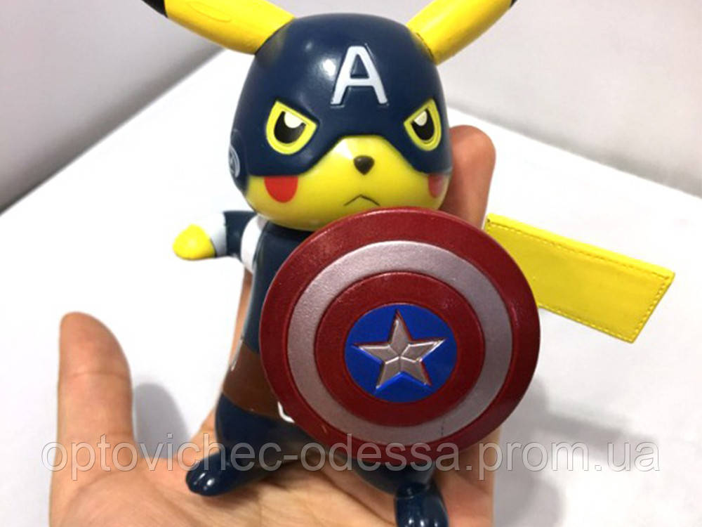 Фігурка Pikachu Пікачу Капітан Америка 14 см Хіт продажу!
