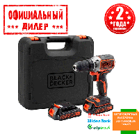 Бесщеточный аккумуляторный шуруповерт BLACK&DECKER BL186KB (18 В, 1.5 А/ч)