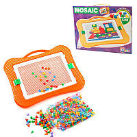 Мозаика детская, в наборе 528 фишек квадратной и треугольной формы, размер планшета 33 см